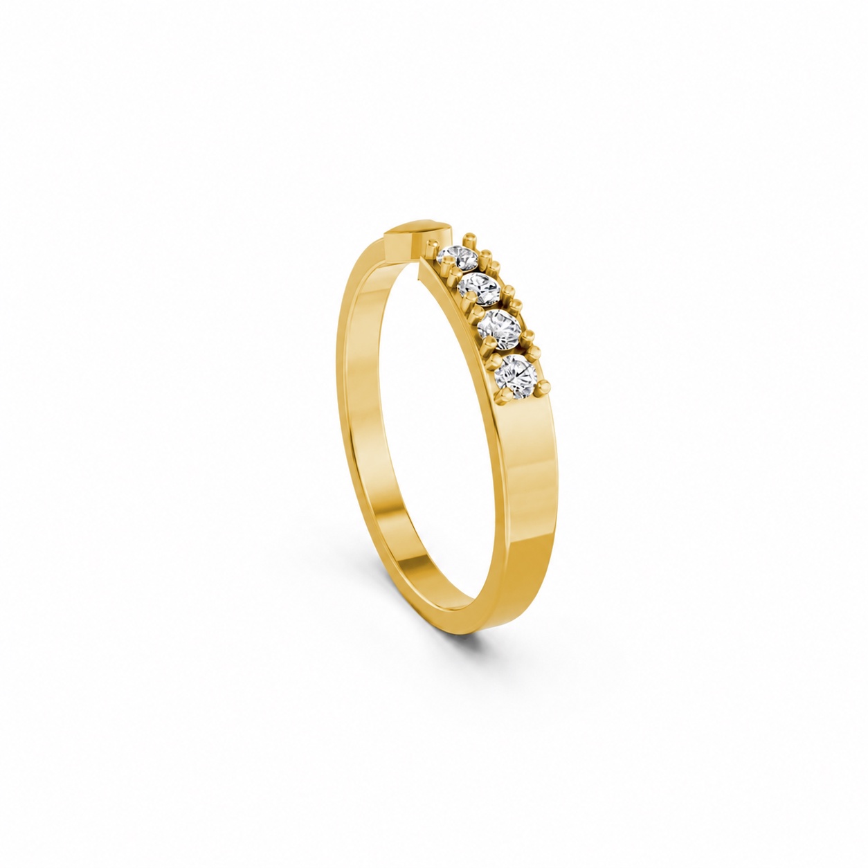 Nhẫn Nữ EURO Style RNN25 màu Vàng Gold thiết kế tinh xảo, độc đáo