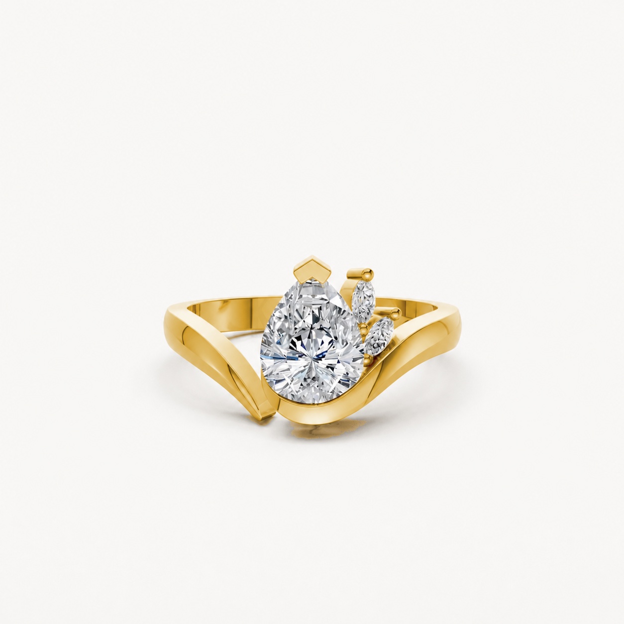 Nhẫn Nữ EURO Style RNN35 Vàng Gold vàng 10K/14K/18K/607 cao cấp, thanh lịch