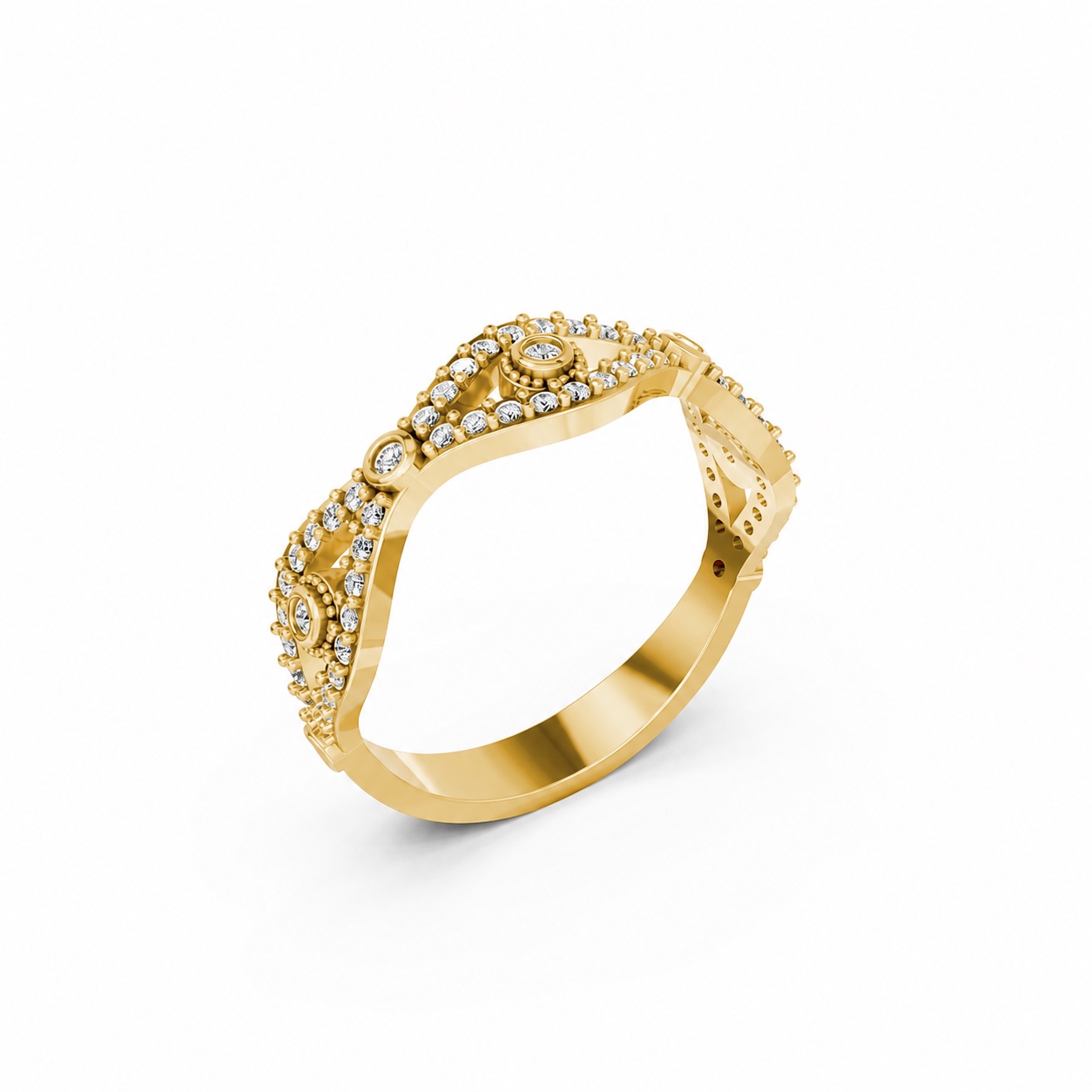 NHẪN NỮ EURO STYLE – RNN37 Vàng Gold thiết kế tinh tế, sang trọng