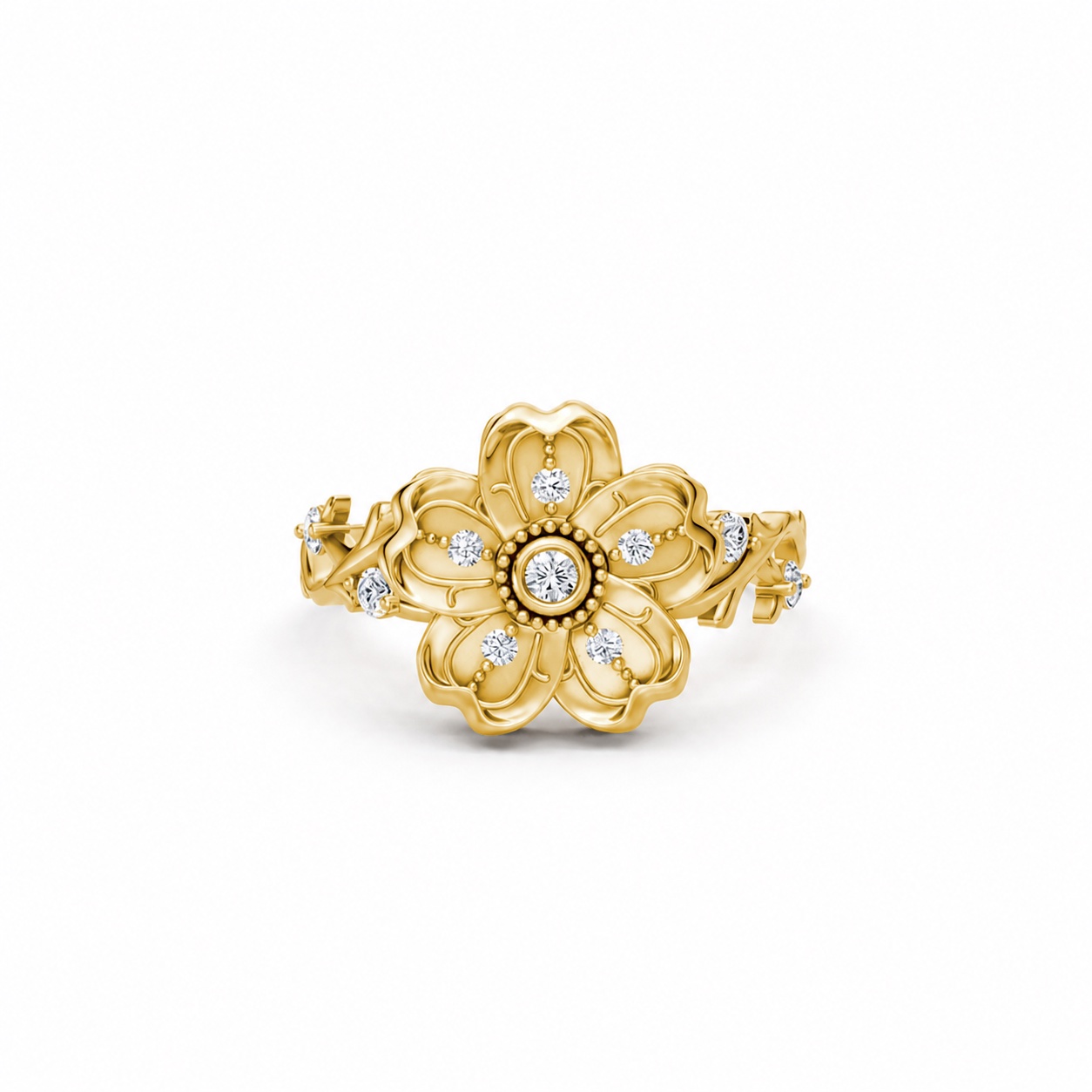 NHẪN NỮ EURO STYLE – RNN63 Vàng Gold vàng 10K/14K/18K/607 cao cấp, thanh lịch