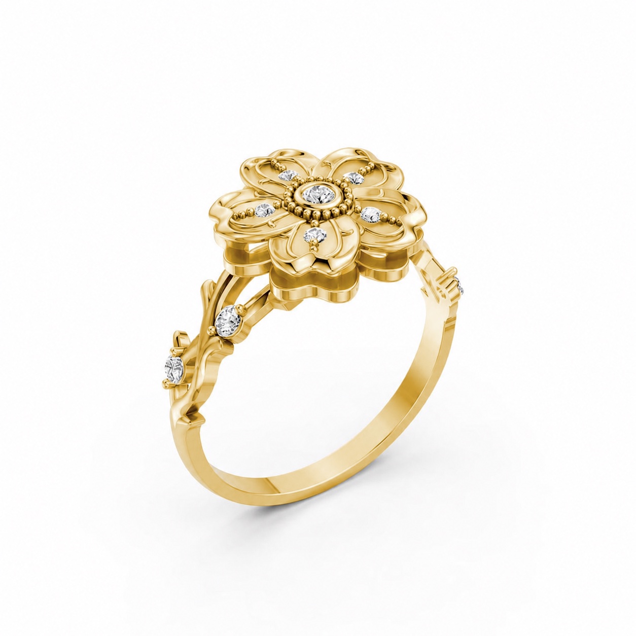 NHẪN NỮ EURO STYLE – RNN63 Vàng Gold thiết kế tinh tế, sang trọng