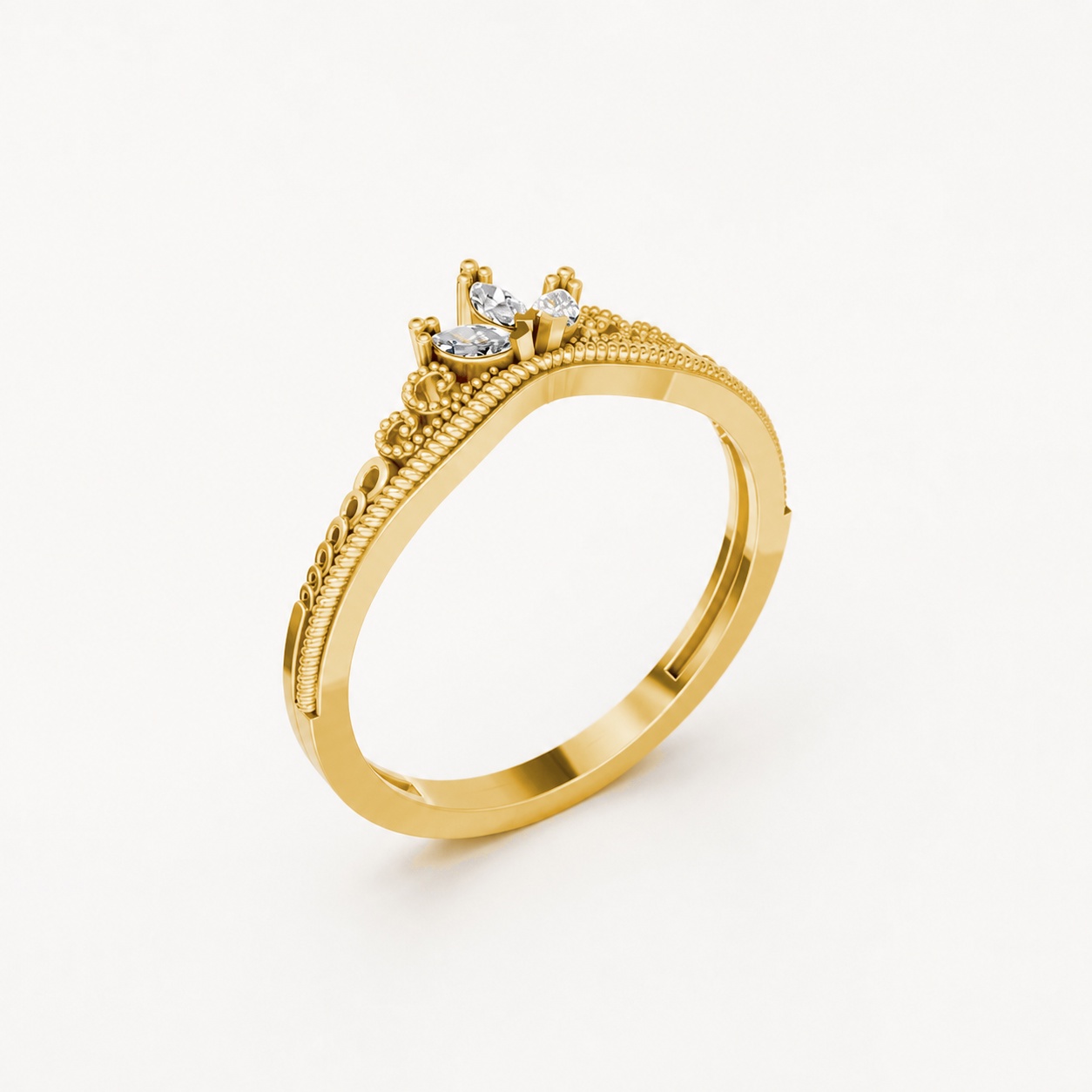 NHẪN NỮ EURO STYLE – RNN71 Vàng Gold thiết kế tinh tế, sang trọng